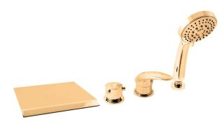 Смеситель на борт ванны Rav Slezak Dunaj D474.5PZ золото